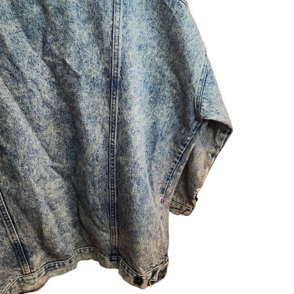 Vintage Acid Wash The Clothing Academy Oversized Large Denim Jacket - Picture 8 of 12